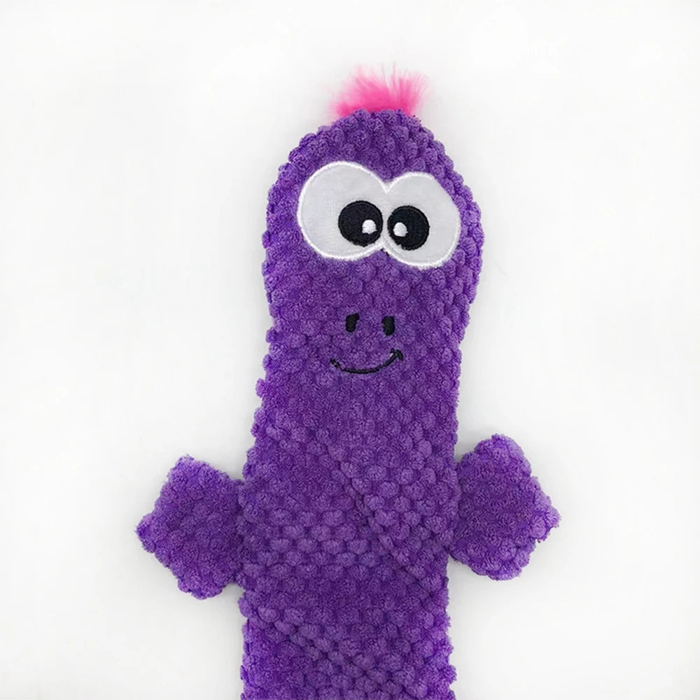 Dog Squeaky Chew Toy Durable Material for Small Medium Dog Cats Purple Dog Teeth Grinding Toy Interactive Pet Toys
