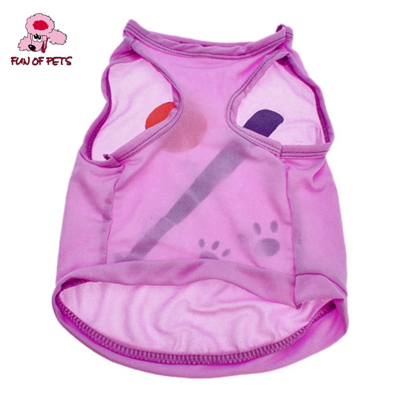 Base Ball Pattern Polyester Vest For Dogs (xs-l) Summer Purple Dog Vest Dog Clothes For Pet