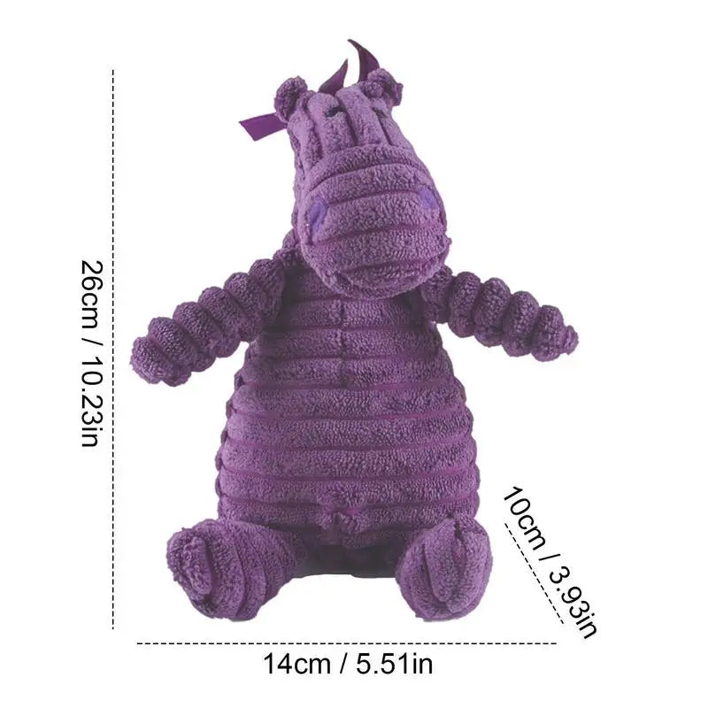 Squeaky Chew Toys For Dogs Interactive Stuffed Pet Chewing Toys With Squeaker Purple Donkey Plush Doll Enrichment Toy For Dogs