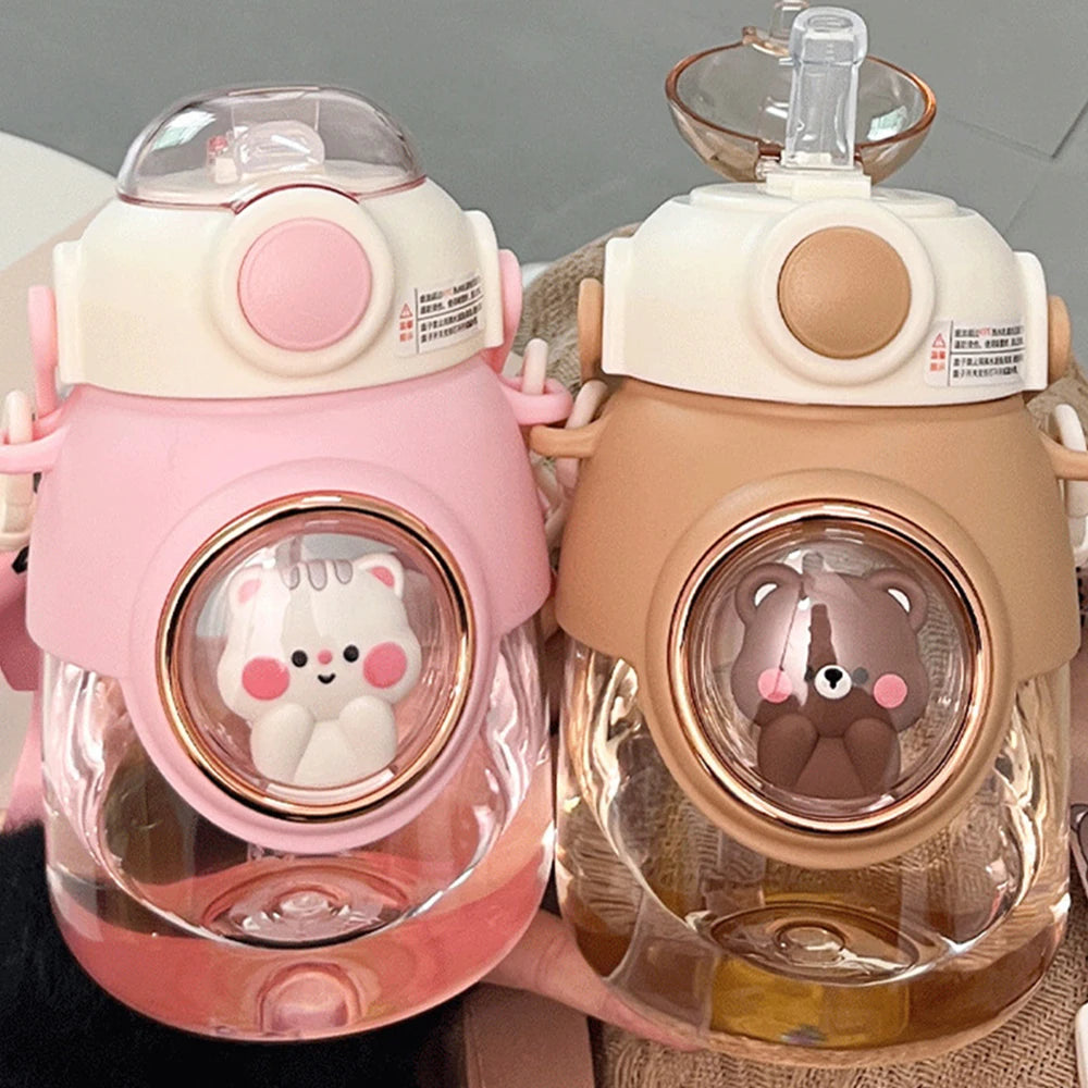 Water Bottle High Temperature And Low Temperature Resistance Purple Childrens Water Cup Student Supplies Convenient Kettle White