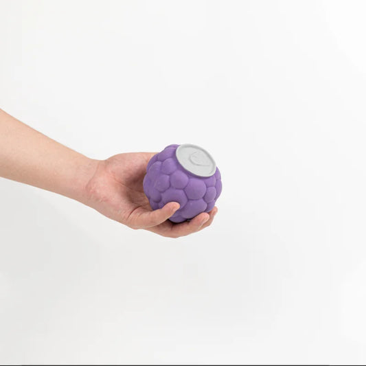 Squeaky Interactive Rubber Fruit Balls for Pets, Puppy Chew Toys, Safety and Environmental Protection Balls, Purple