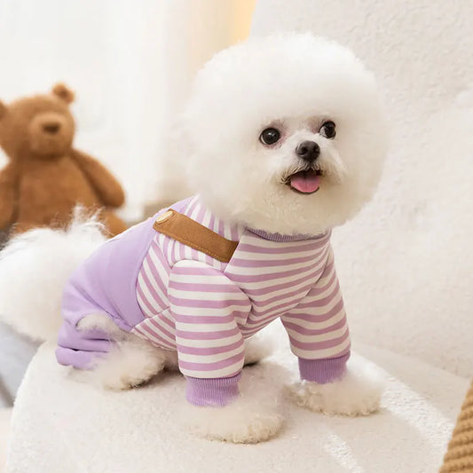 Purple Rabbit Pet Clothing Can be Used for Towing Small Dogs Carrying Pants Winter Warm Clothes Popular one-piece Clothing