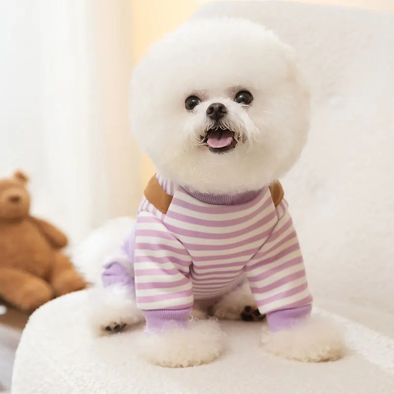 Purple Rabbit Pet Clothing Can be Used for Towing Small Dogs Carrying Pants Winter Warm Clothes Popular one-piece Clothing