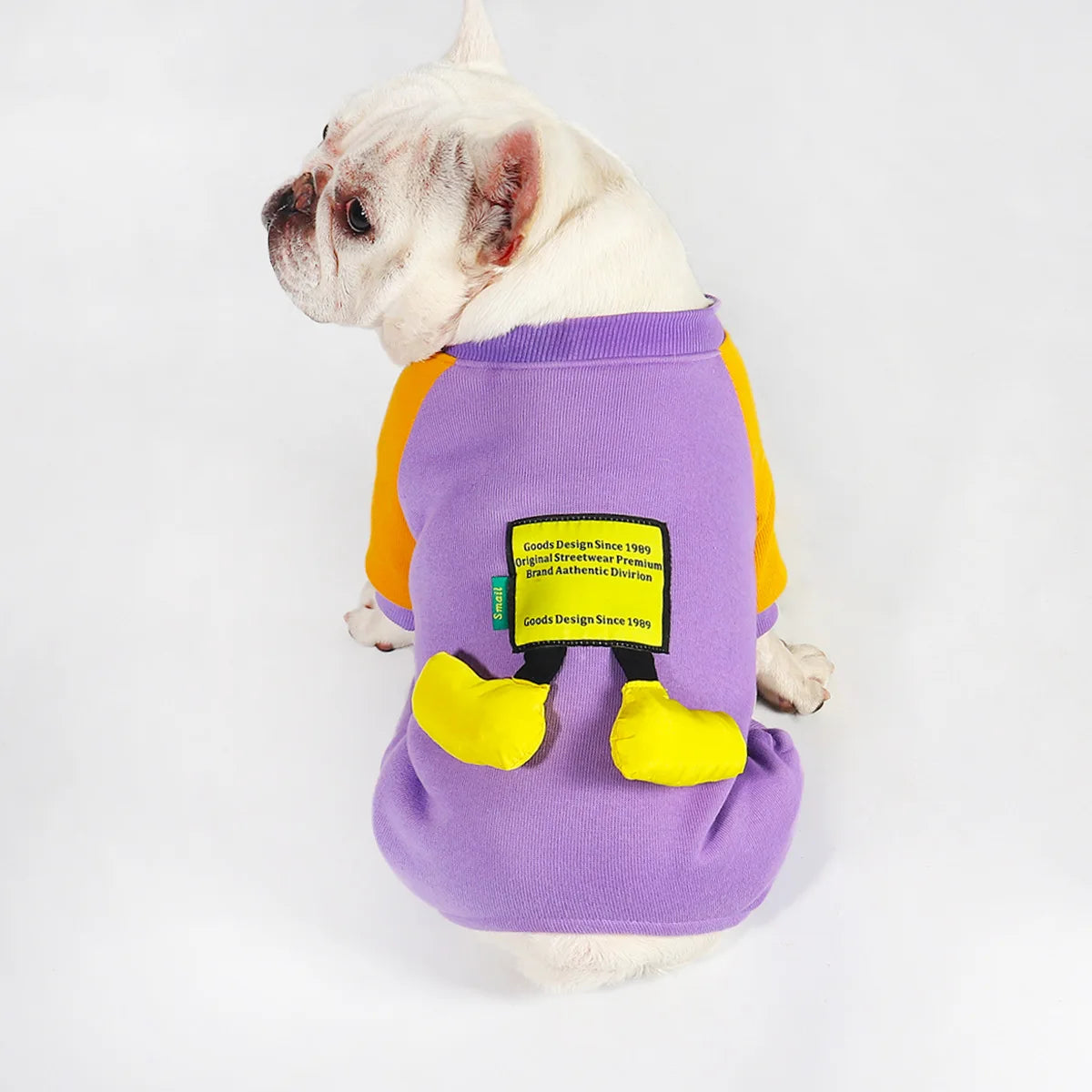 Purple Cotton Pet Clothes Embroidered Sweater Warm Thickened Dog Clothes Fashion Puppy Clothes Winter Fashion Puppy Clothes