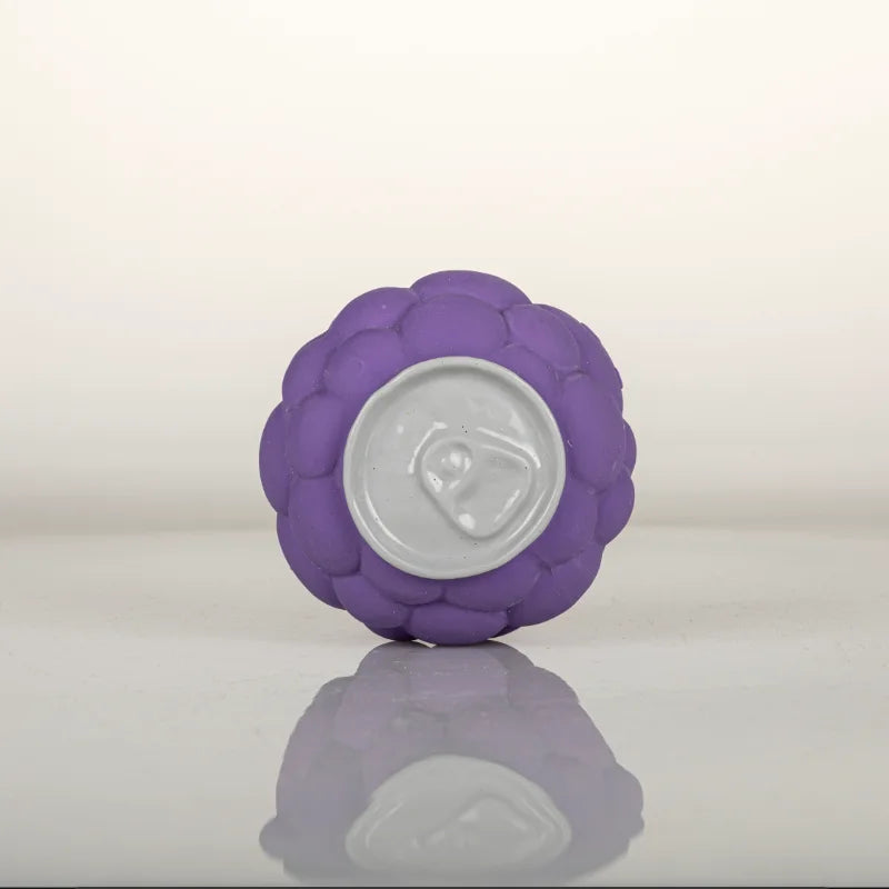 Squeaky Interactive Rubber Fruit Balls for Pets, Puppy Chew Toys, Safety and Environmental Protection Balls, Purple