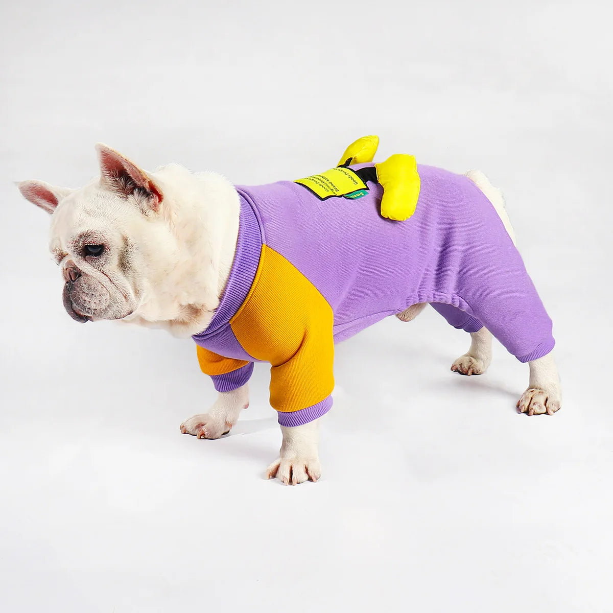Purple Cotton Pet Clothes Embroidered Sweater Warm Thickened Dog Clothes Fashion Puppy Clothes Winter Fashion Puppy Clothes